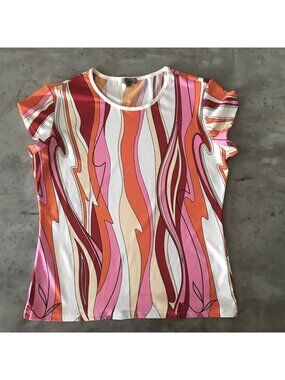 Caia Top Medium Retro 60s 70s Mod Groovy Psychedelic Disco Go Go Rave Hippie USA